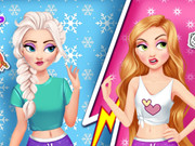 Elsa ve Rapunzel Giydirme