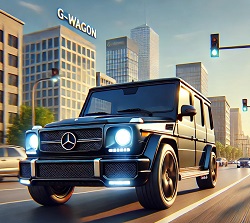 Şehirde Mercedes Sürme